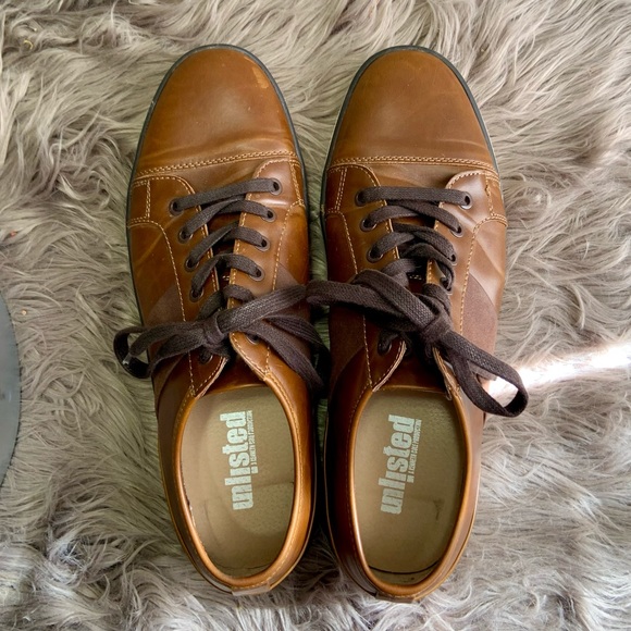 Kenneth Cole “Unlisted”  M-10  brown leather sneaker. - Picture 1 of 6